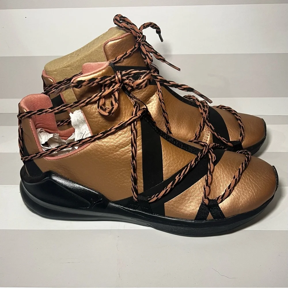 Puma copper rose and black Athletic Shoes with Ankle Ties